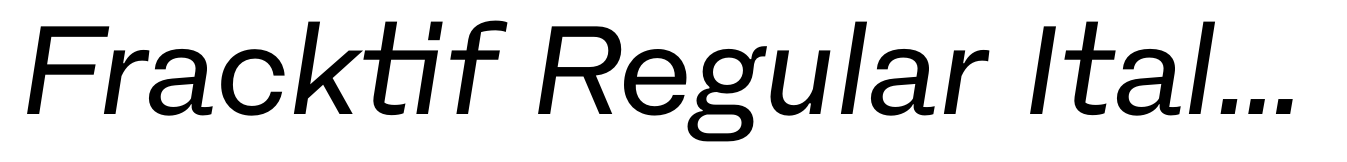 Fracktif Regular Italic